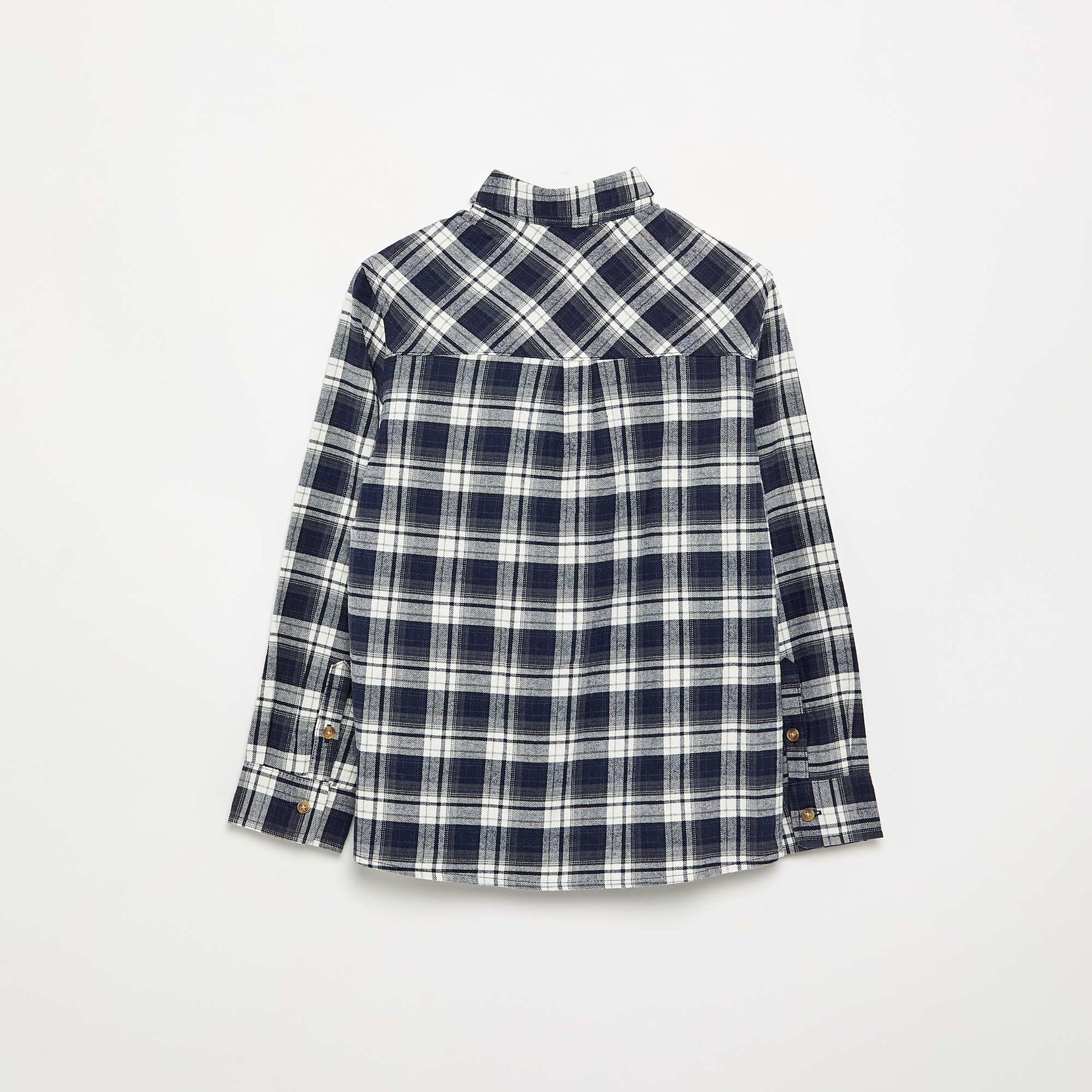 Flannel plaid shirt BLUE