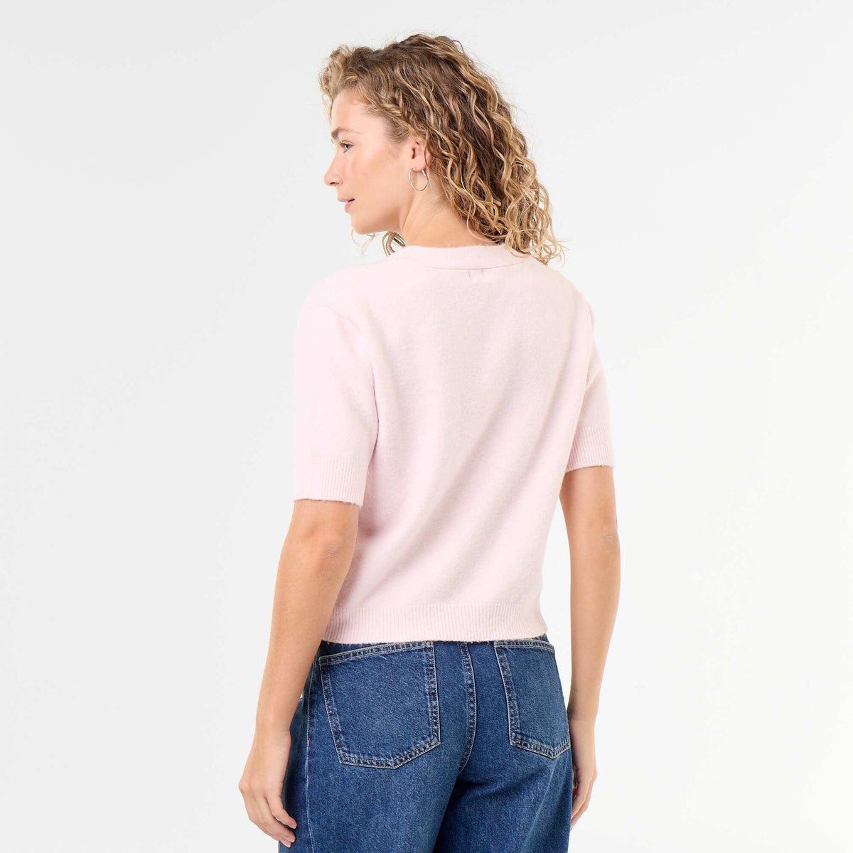 Sleeveless V-neck Vest PINK