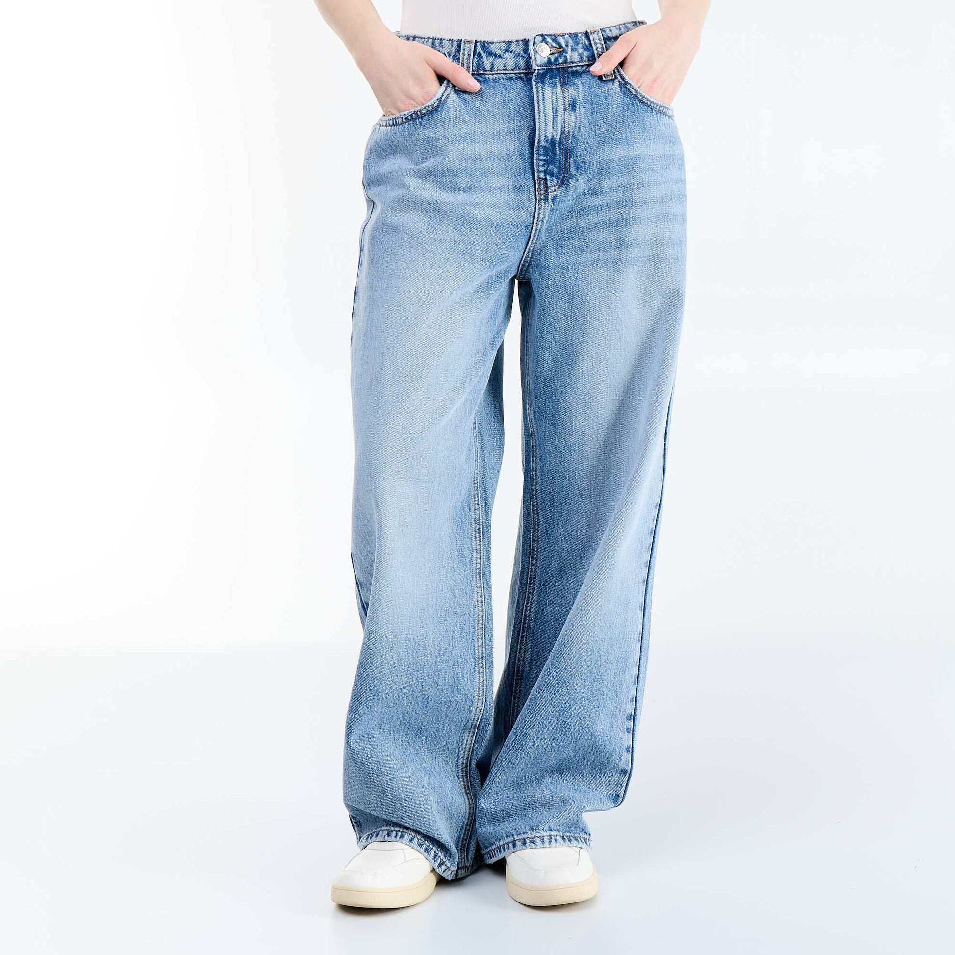 Baggy Fit Denim Trousers BLUE