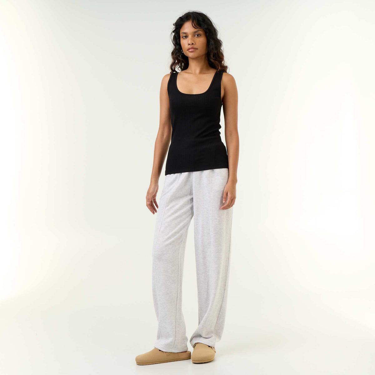 Pointelle Tank Top BLACK