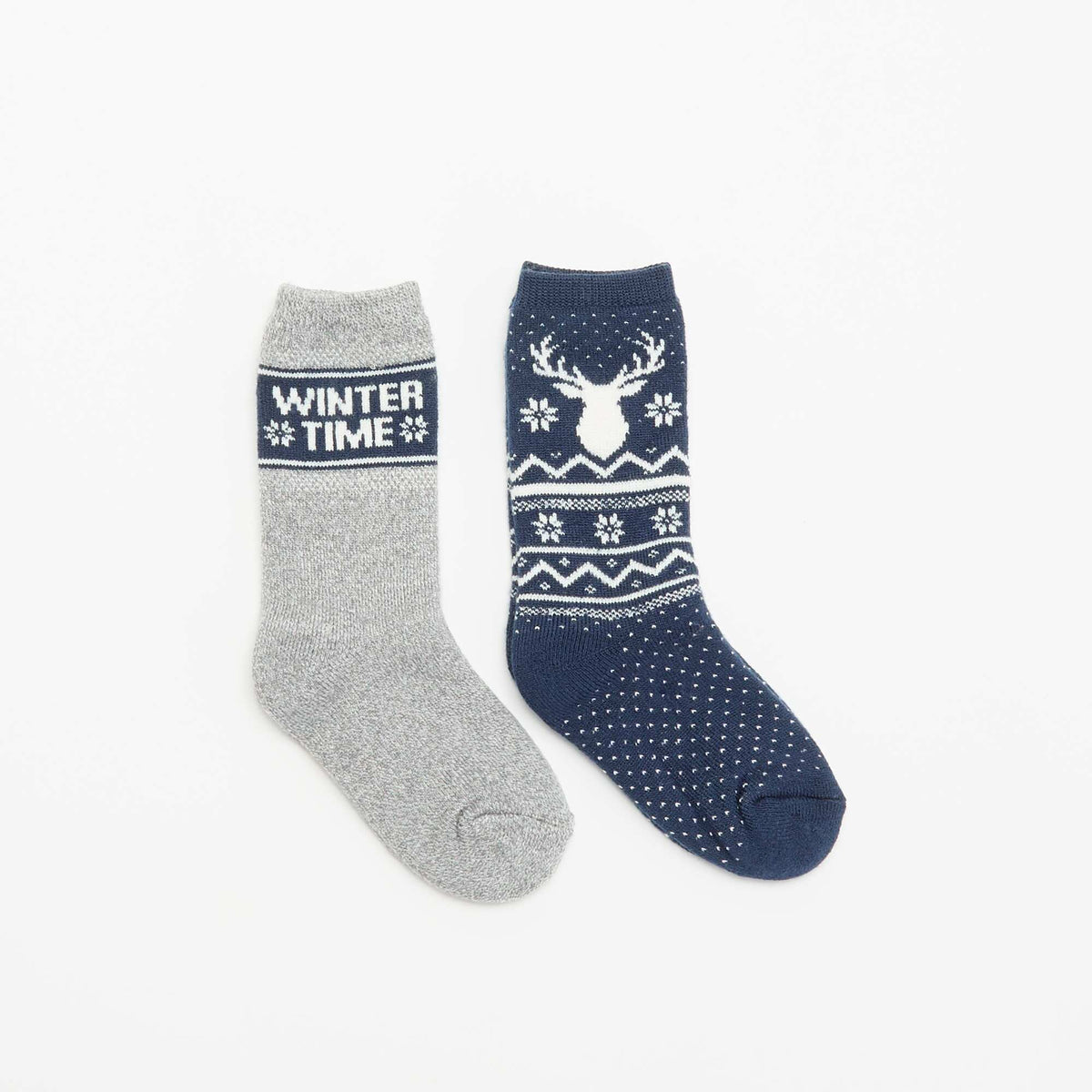 2-pack of Lined Socks GREY
