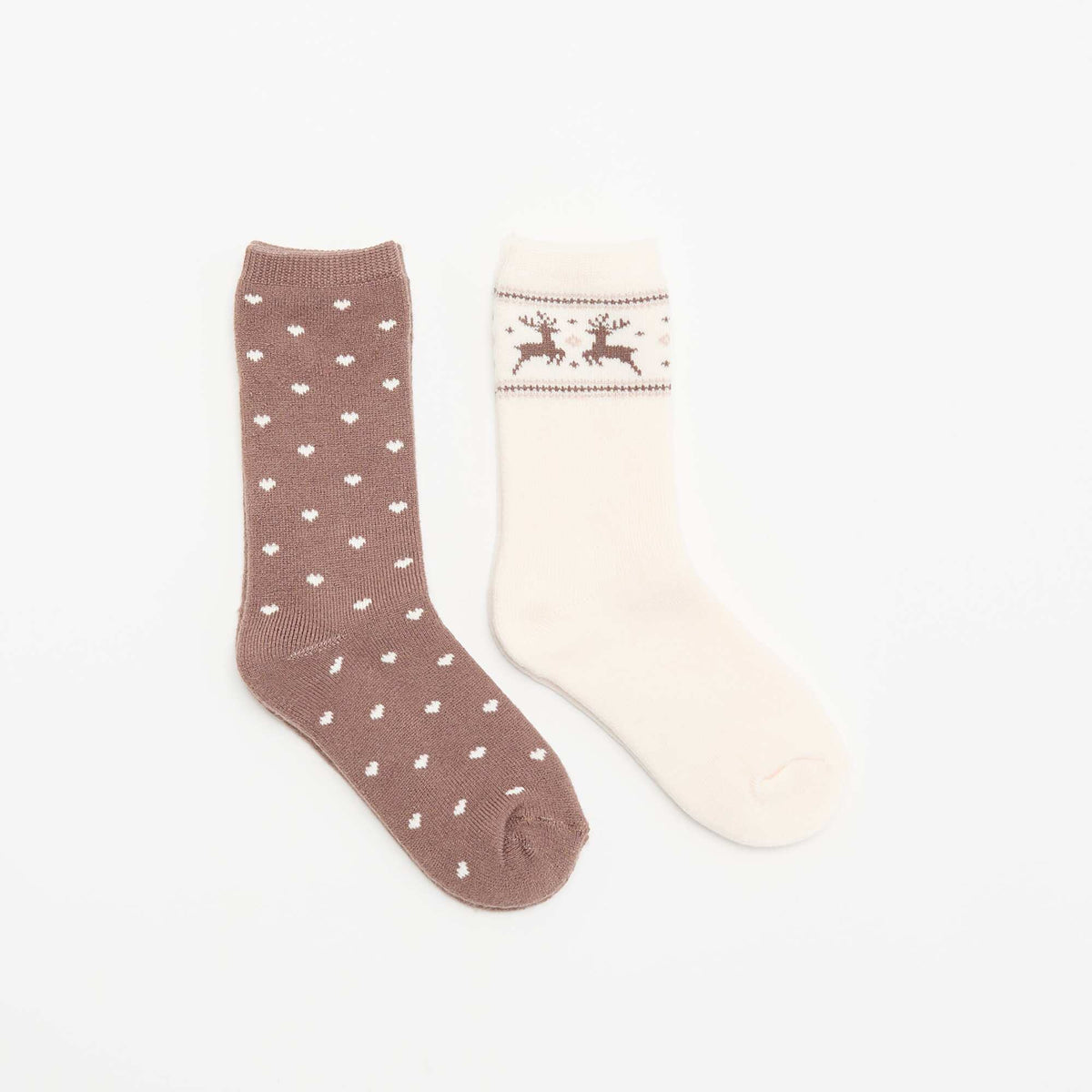 2-pack of lined socks PINK