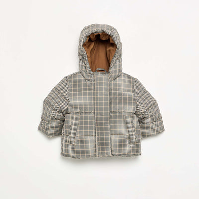 Quilted Hooded Puffer Jacket BROWN