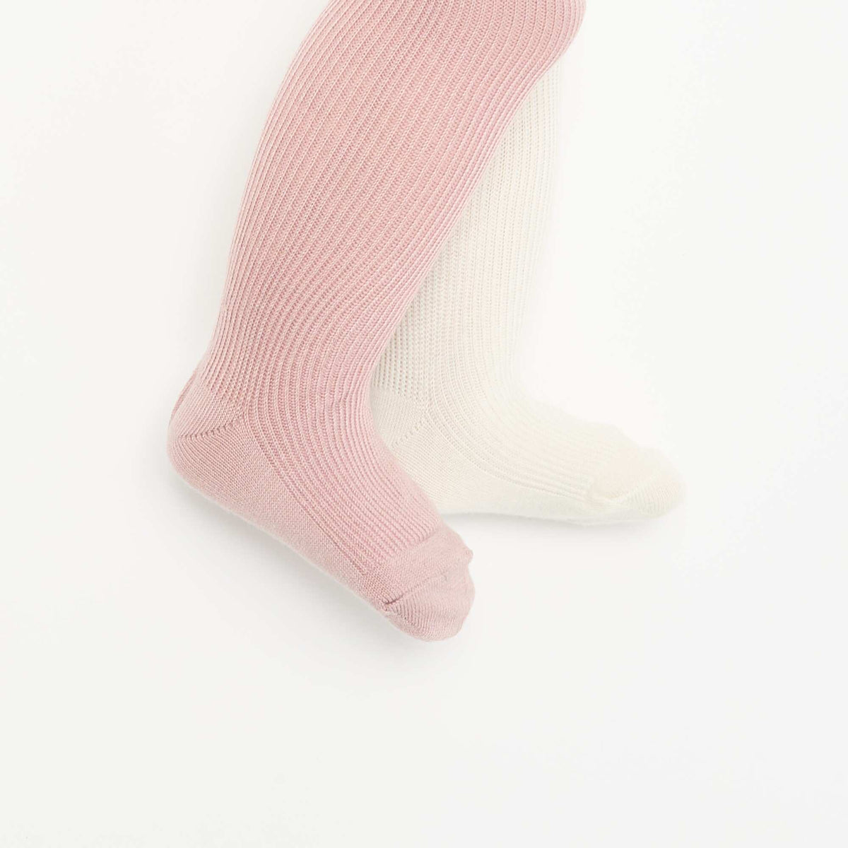 Pack of 2 pairs of plain tights PINK