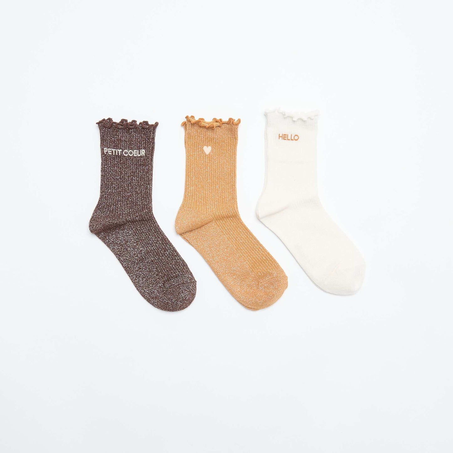 Sparkly Novelty Socks WHITE