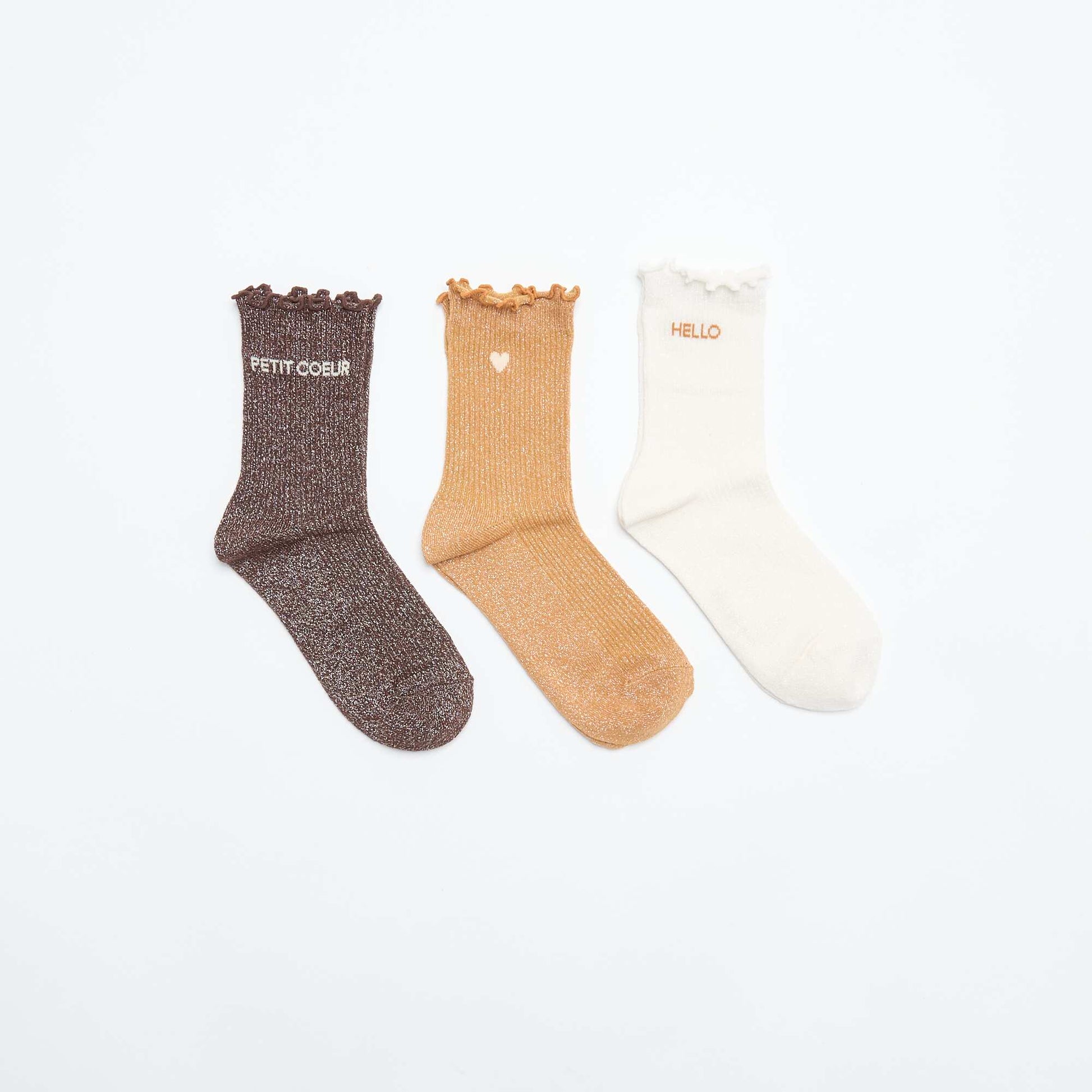 Sparkly Novelty Socks WHITE