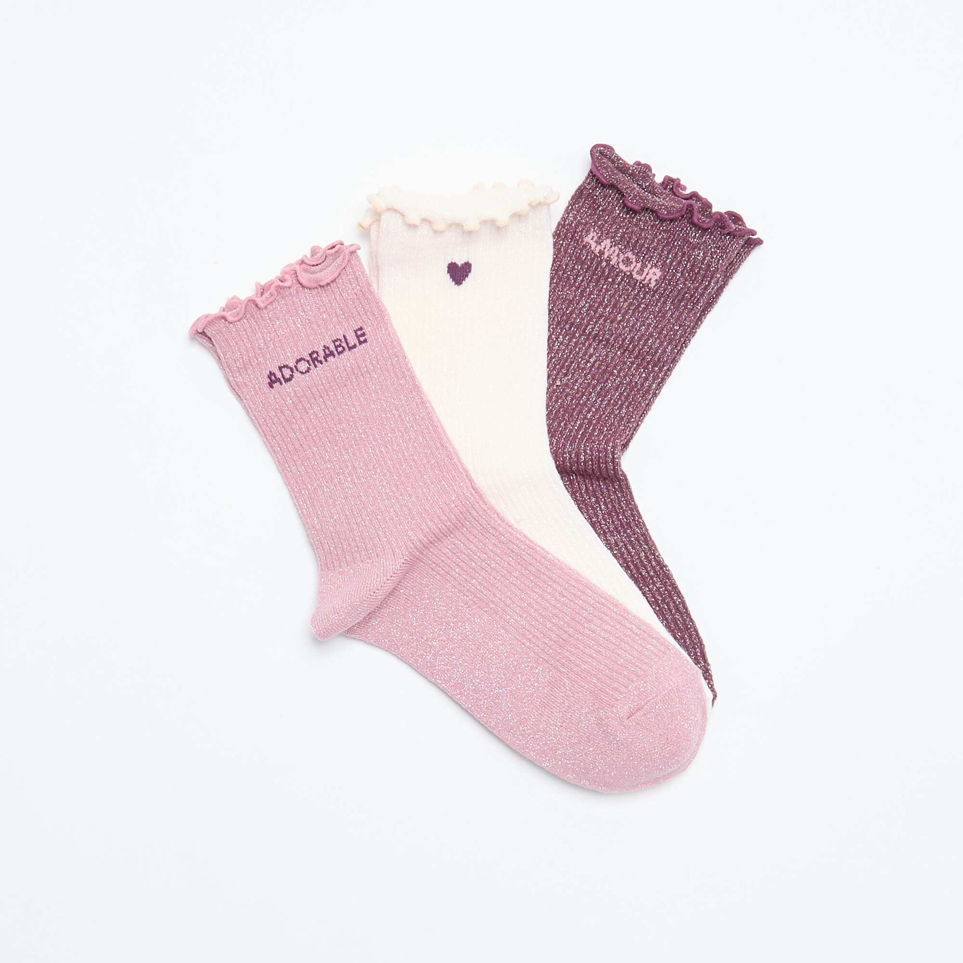Sparkly Novelty Socks PINK