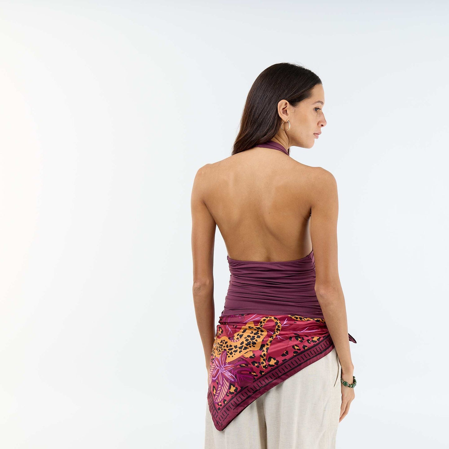 Stretch Halterneck Top PURPLE