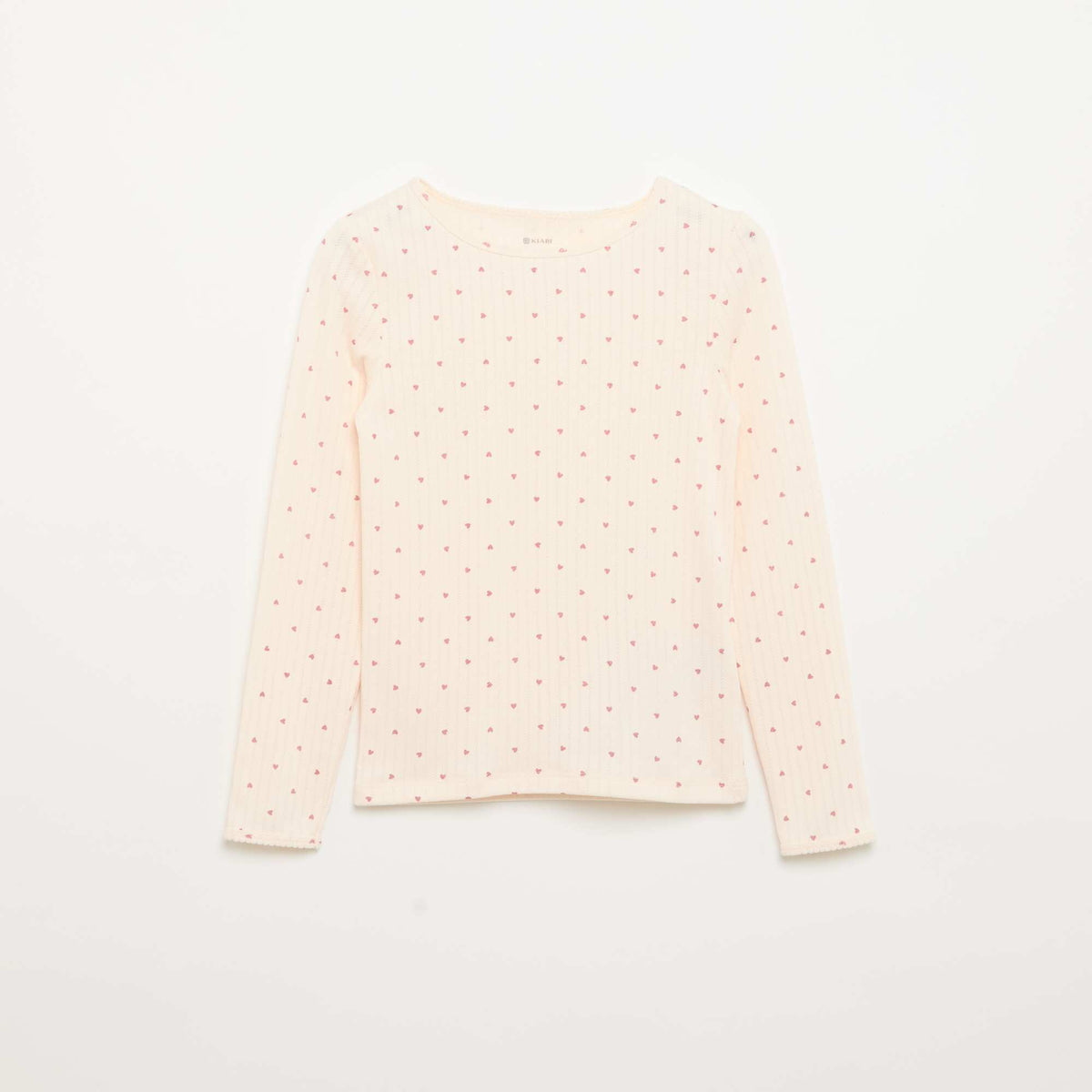 Pack of 2 Fancy Knit Long-Sleeved T-shirts PINK