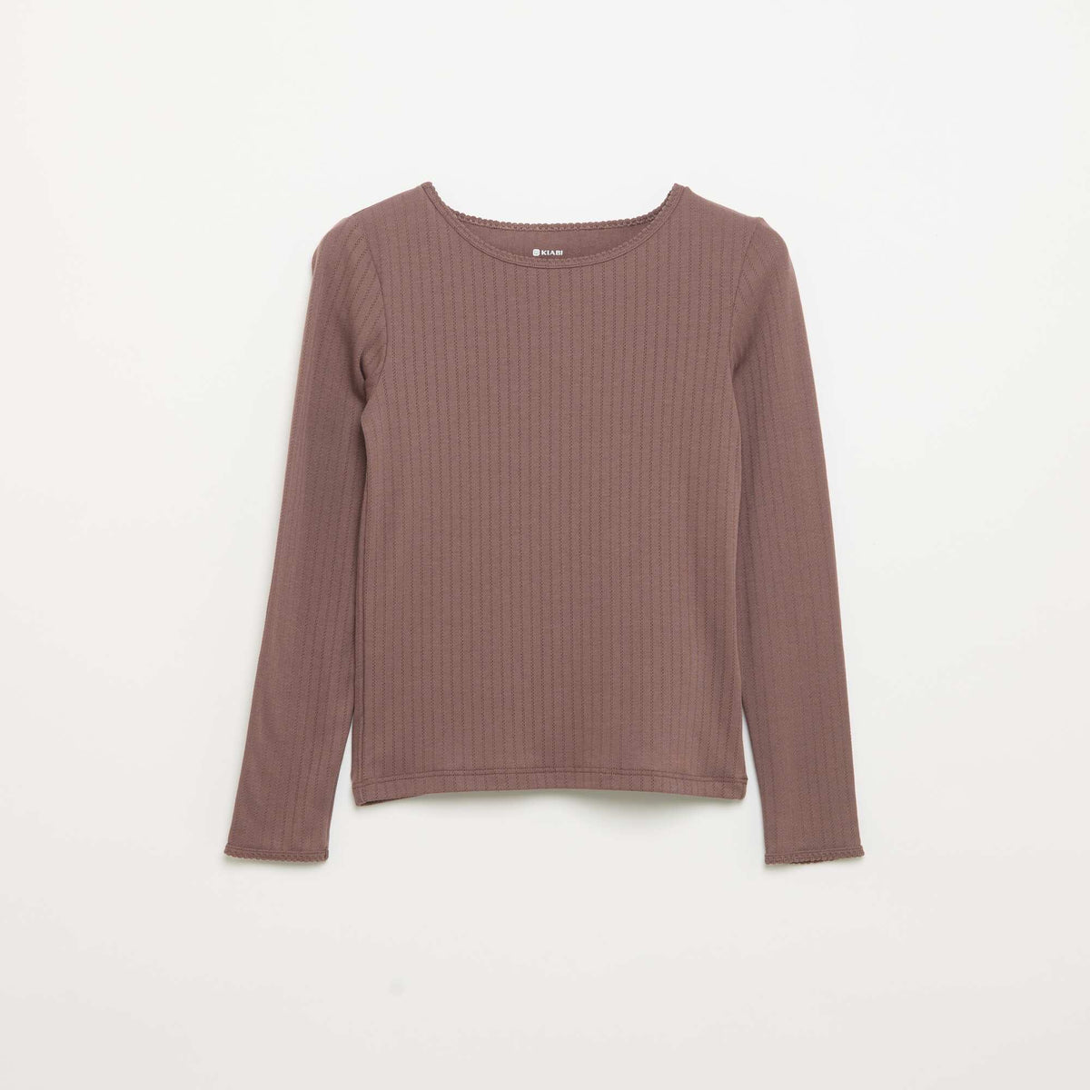 Pack of 2 Fancy Knit Long-Sleeved T-shirts PINK