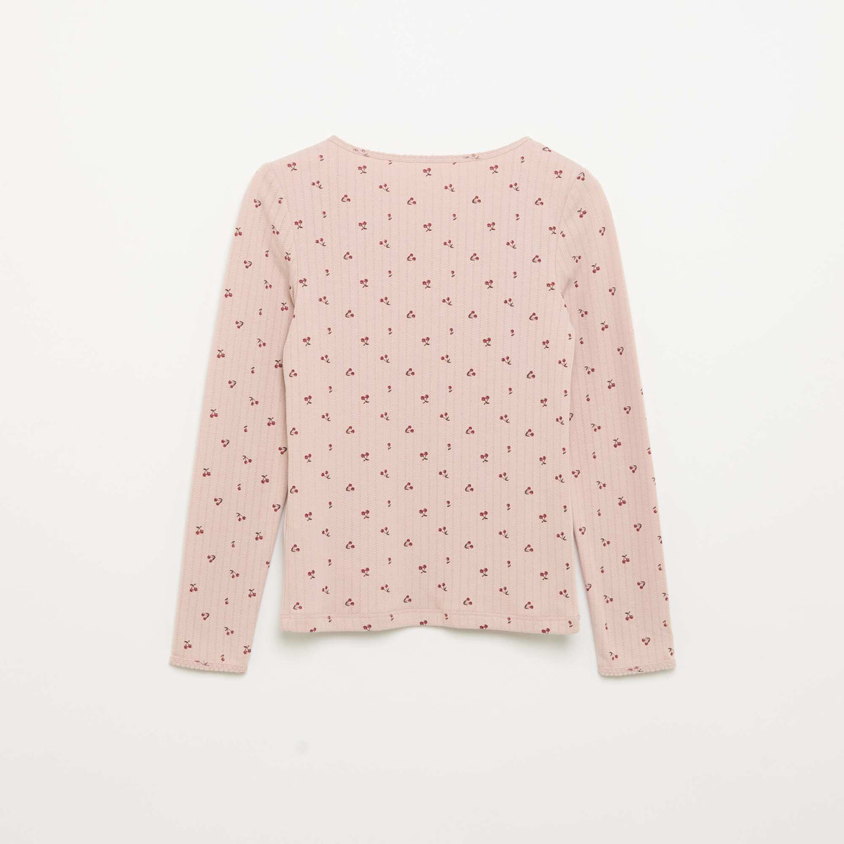 Pack of 2 Fancy Knit Long-Sleeved T-shirts PINK