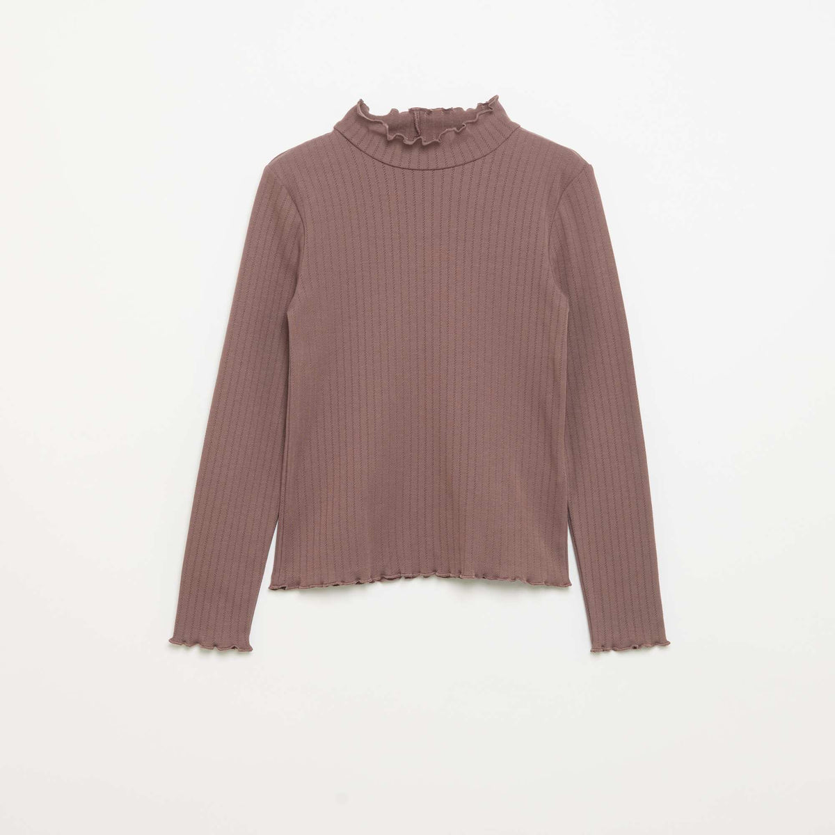 Pack of 2 Fancy Knit T-shirts with Wavy Finishes PINK