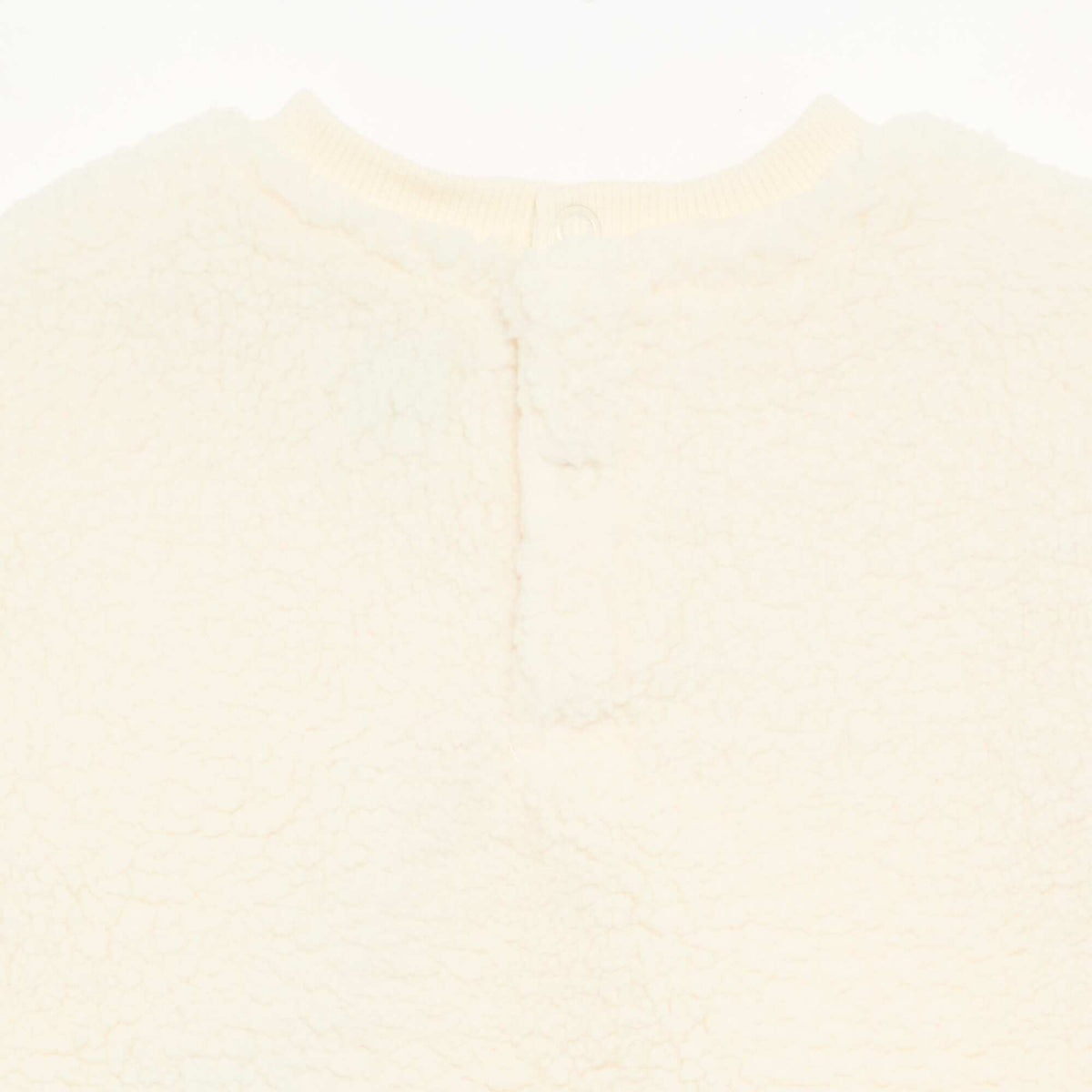 Sherpa-effect sweatshirt with embroidery WHITE