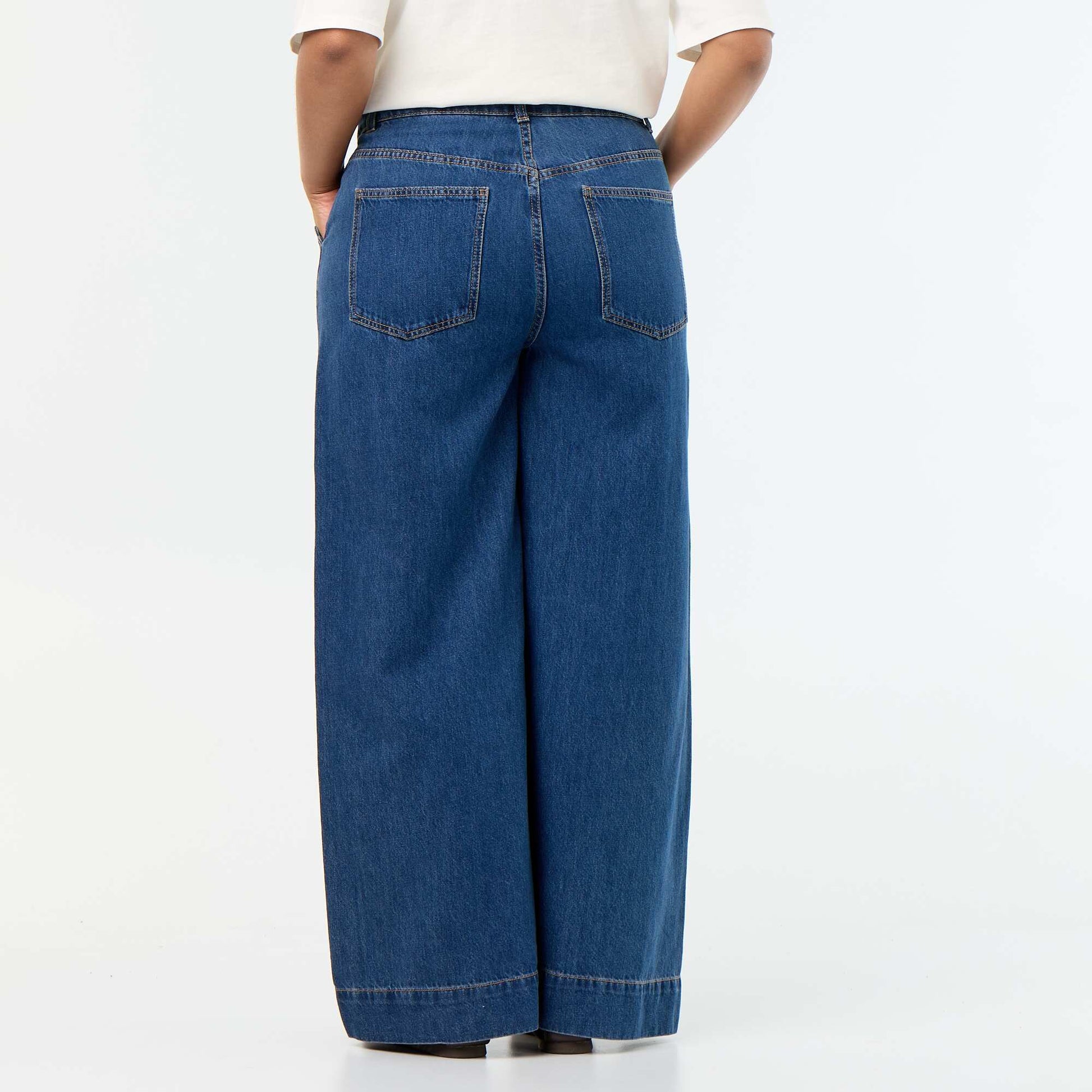 Denim wide leg jeans BLUE