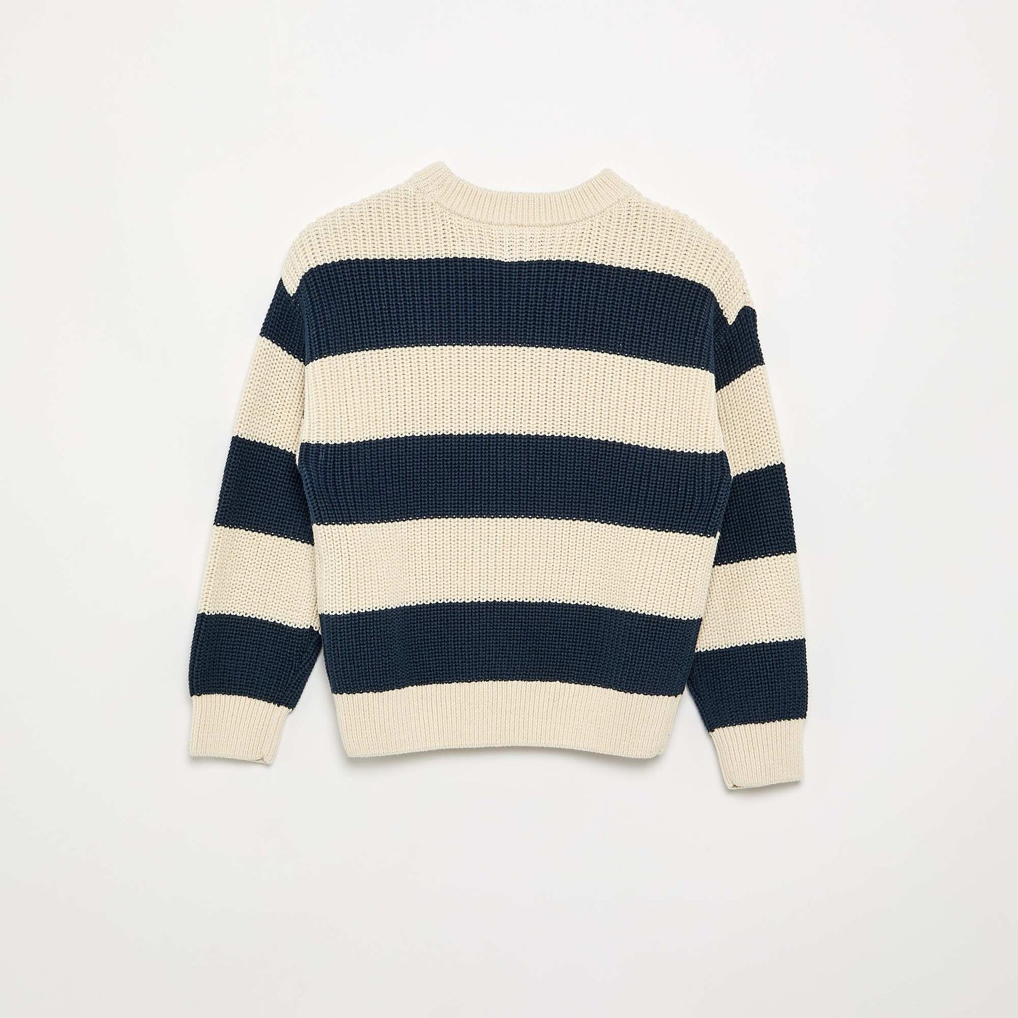 Striped long-sleeved sweater BLUE
