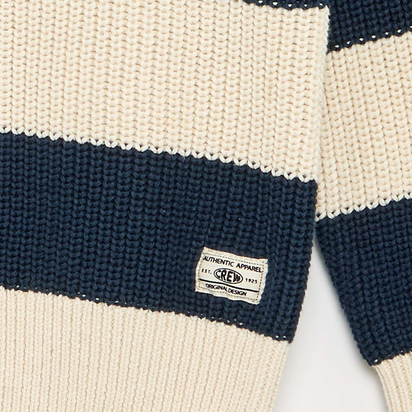 Striped long-sleeved sweater BLUE