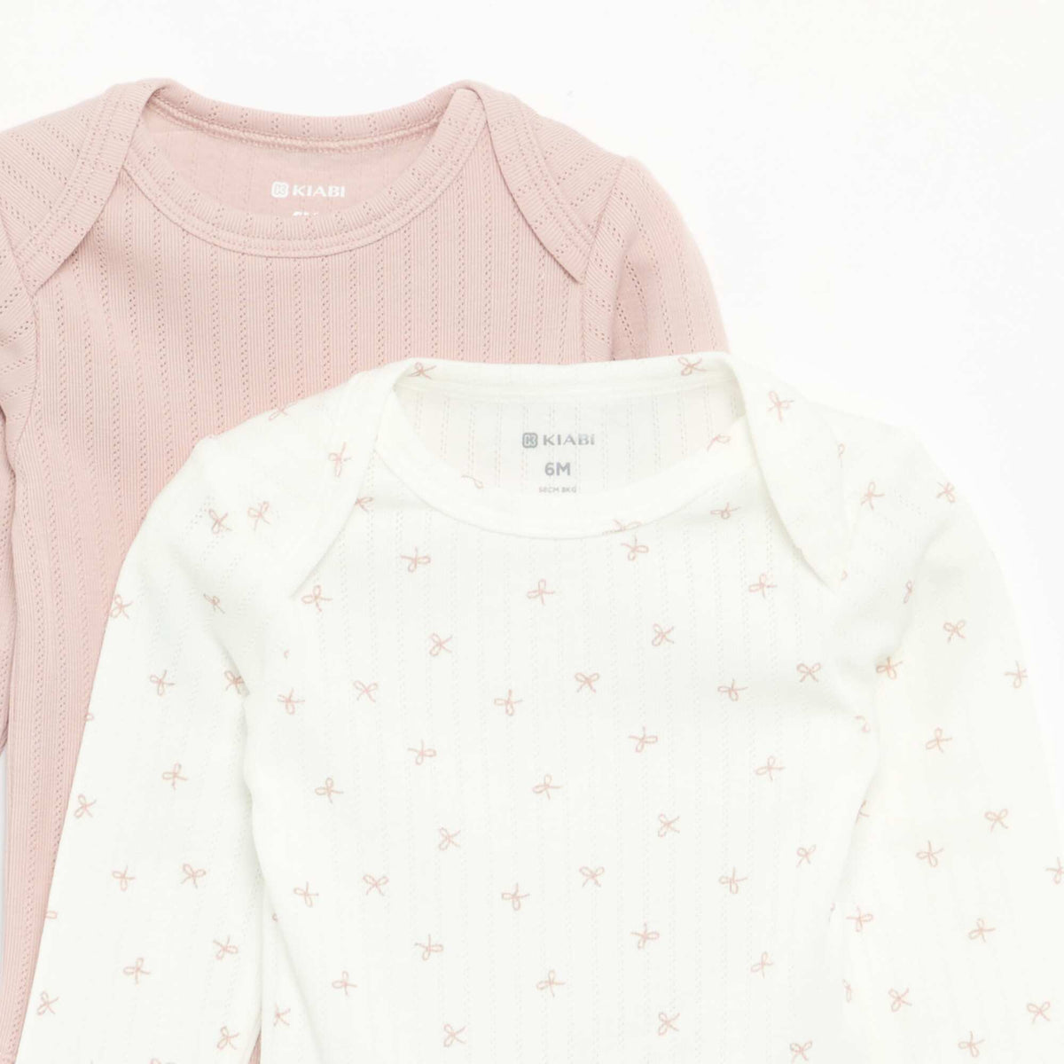 Pack of 2 long-sleeved bodysuits BEIGE