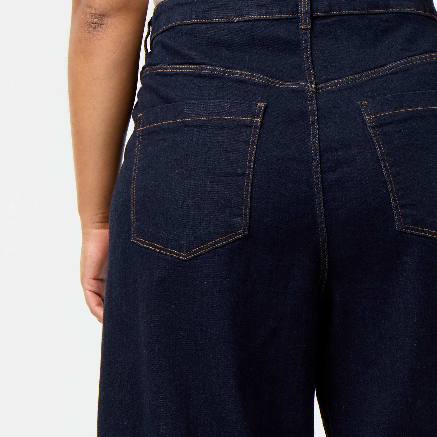 Wide-leg jeans with patch pockets BLUE