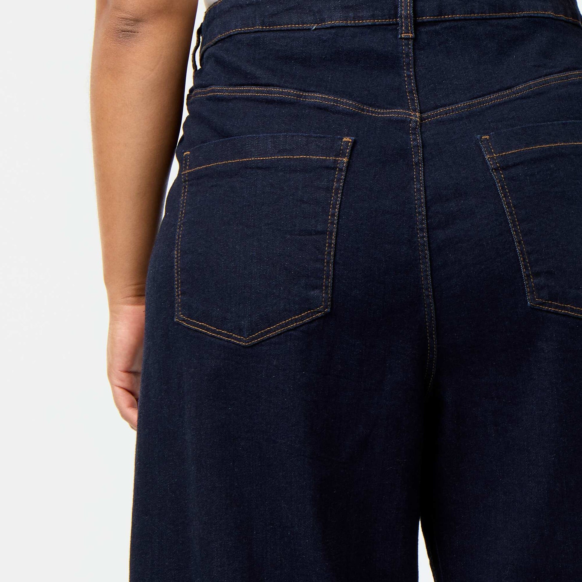 Wide-leg jeans with patch pockets BLUE