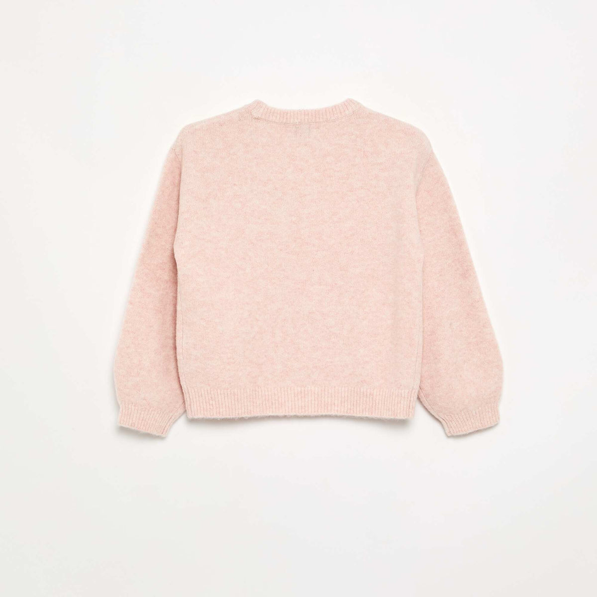 Plain Long-Sleeved Sweater PINK