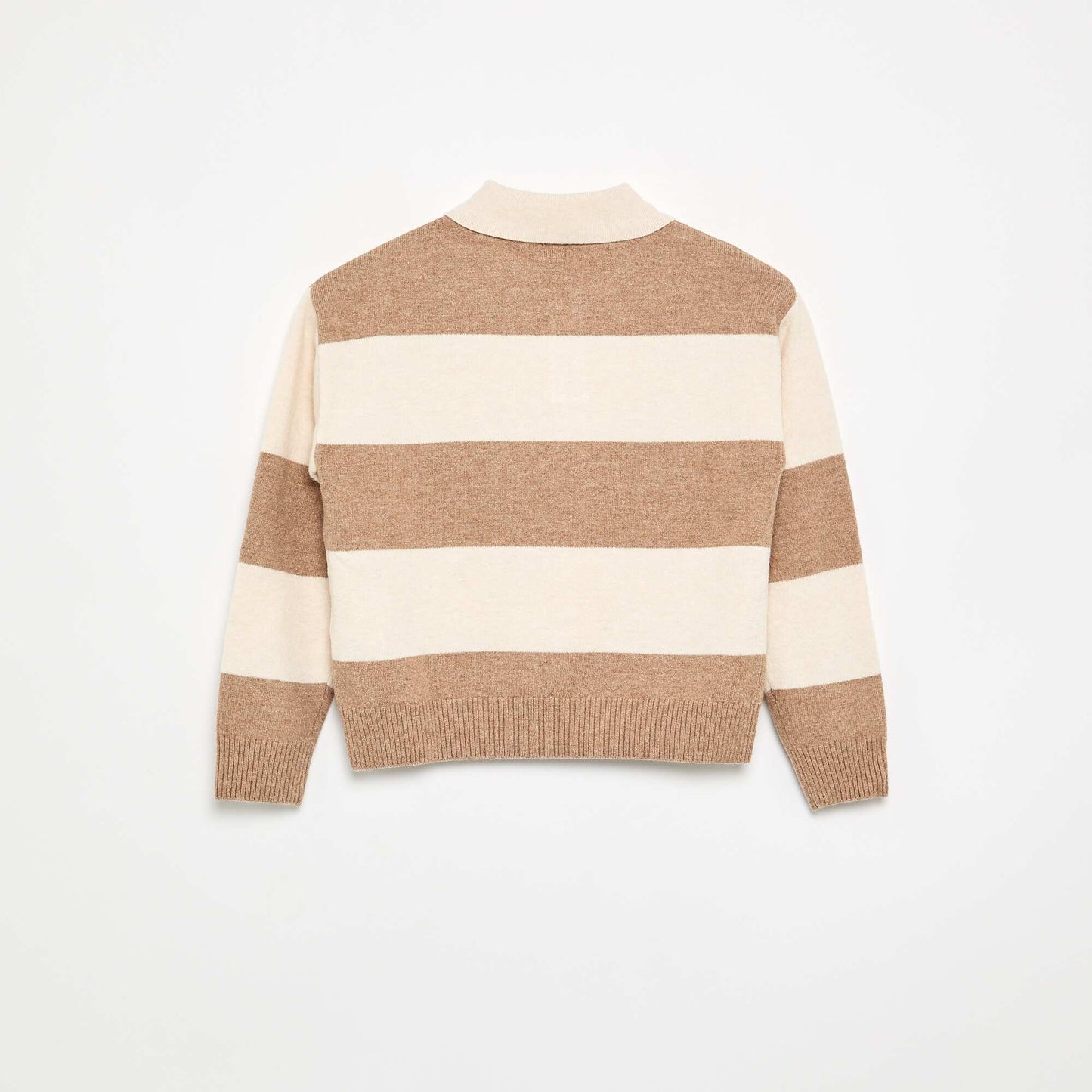 Warm Polo-Neck Sweater BEIGE