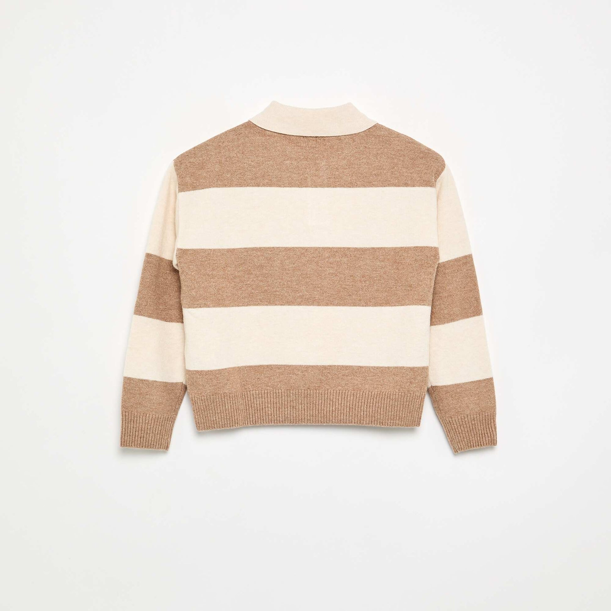 Warm Polo-Neck Sweater BEIGE