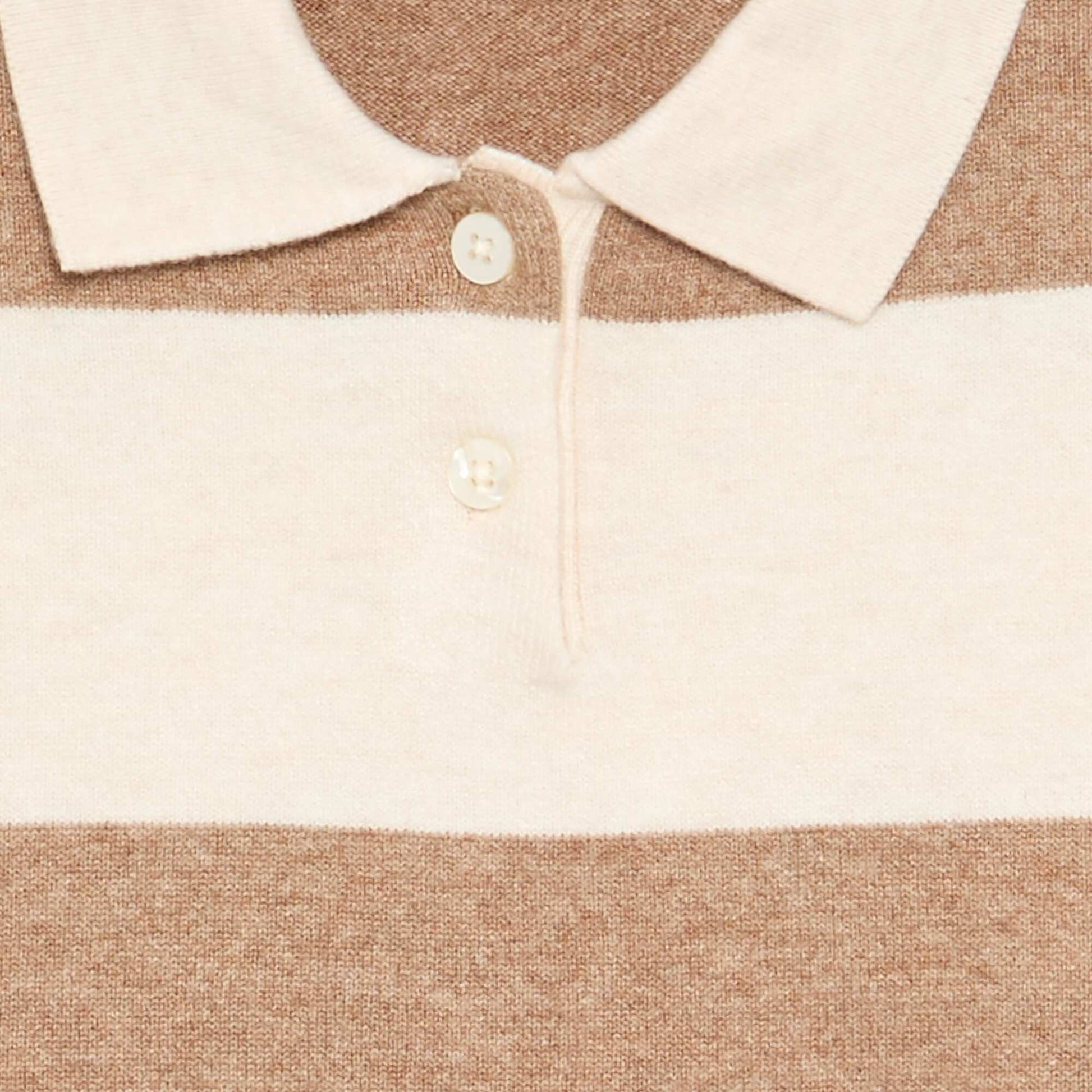 Warm Polo-Neck Sweater BEIGE