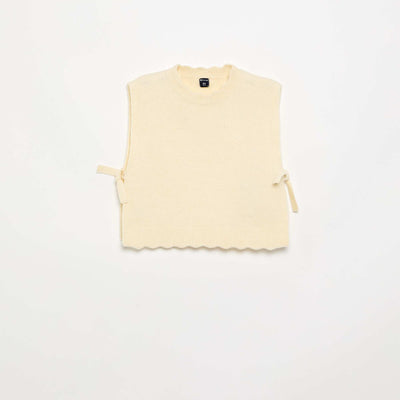 Sleeveless Jumper ECRU