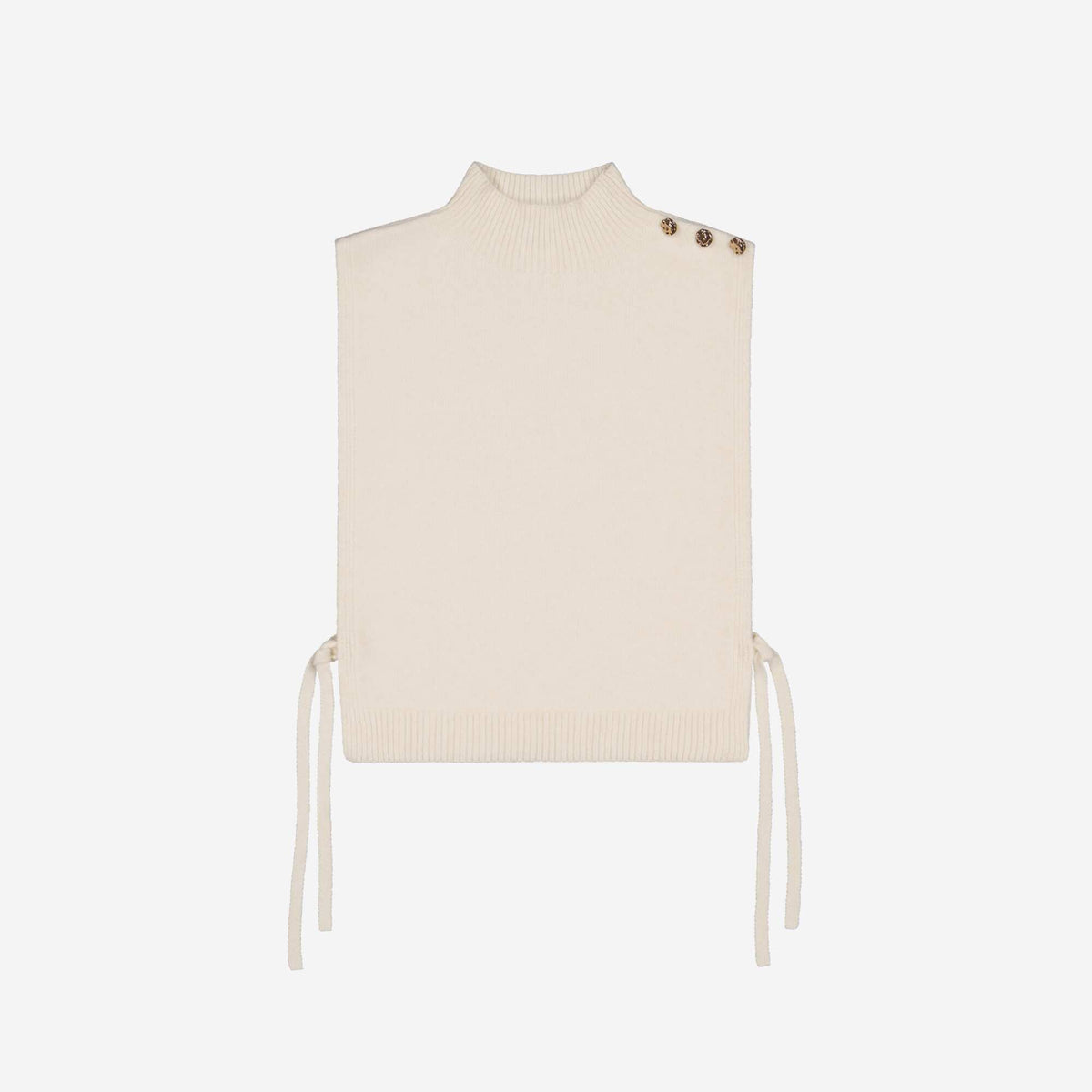 Knitted high-neck dickey BEIGE