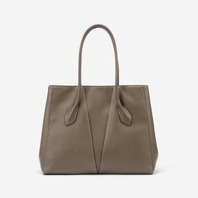 Faux Leather Tote Bag KHAKI