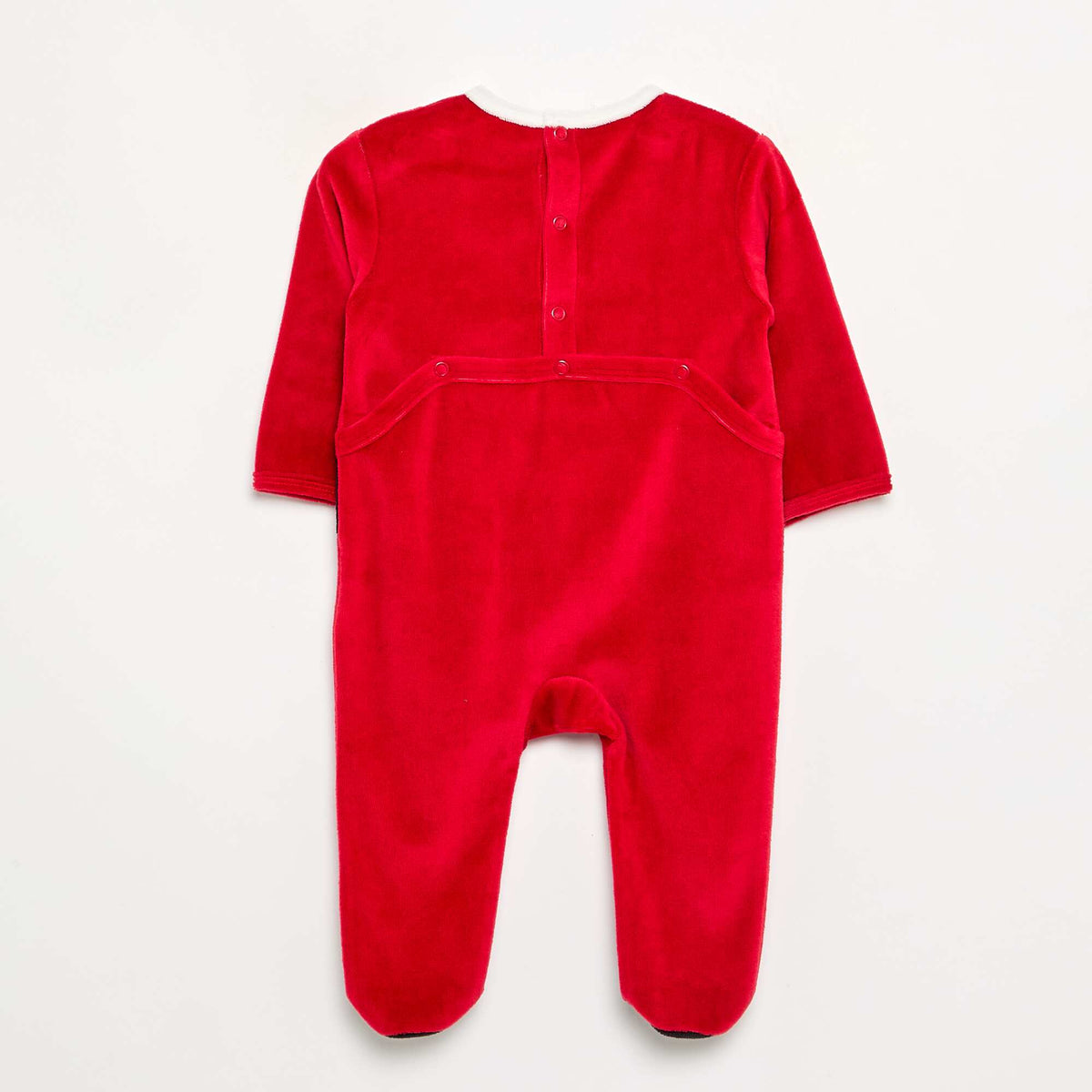 Velvet 'Christmas' 2-Piece Set: Sleepsuit & Hat RED