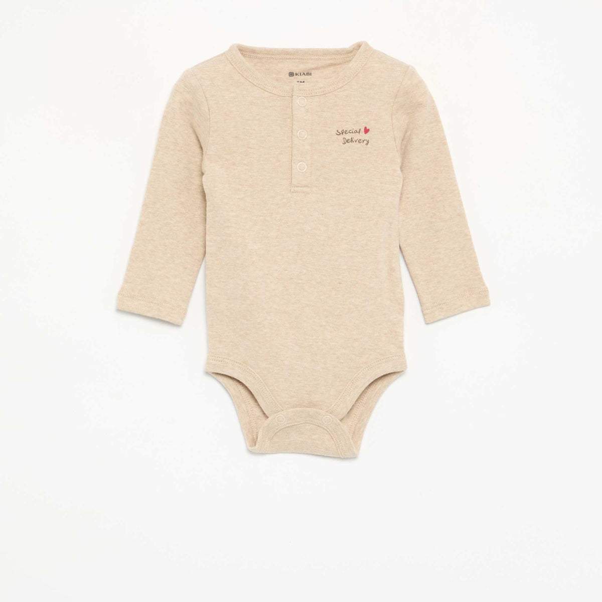 2-Piece Set: Long-Sleeved Bodysuit & Leggings BEIGE