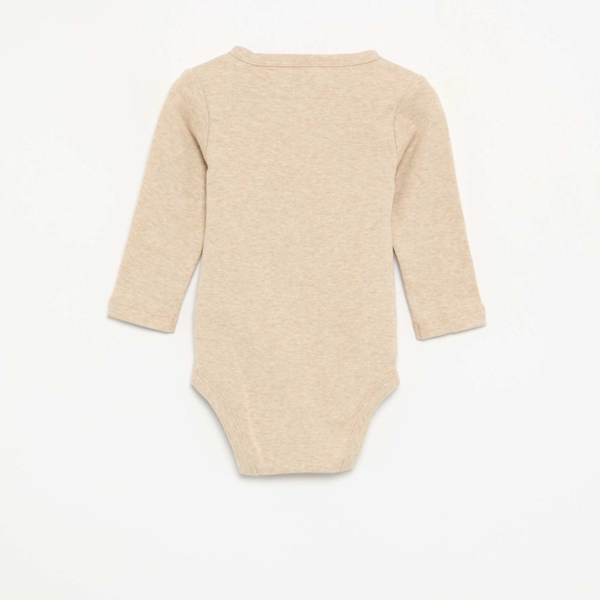 2-Piece Set: Long-Sleeved Bodysuit & Leggings BEIGE