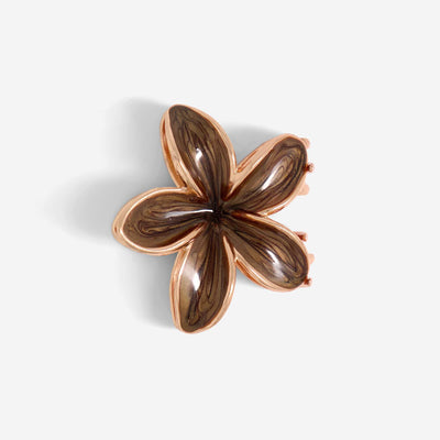 Flower-shaped claw clip BROWN