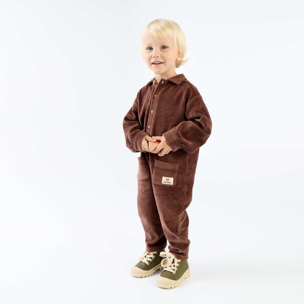 Velvet Long Jumpsuit BROWN