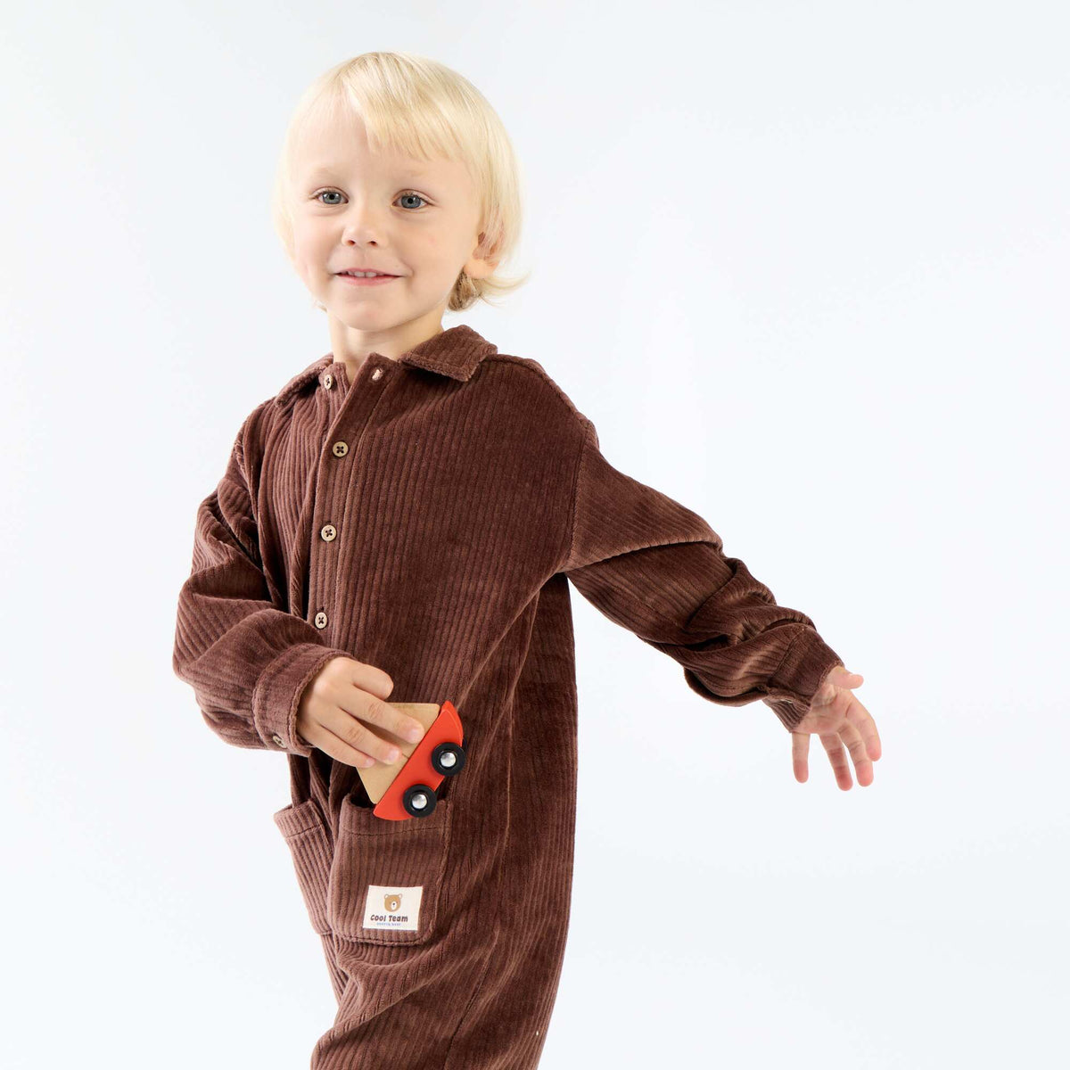 Velvet Long Jumpsuit BROWN