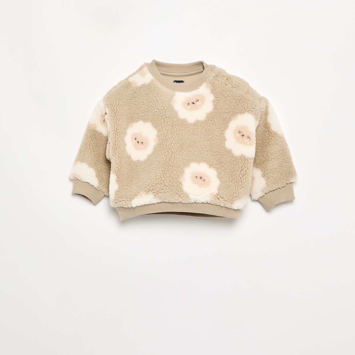 Sherpa-Effect Sweatshirt BEIGE