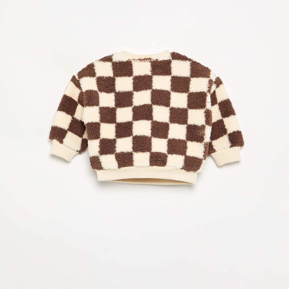Sherpa-look sweatshirt BROWN
