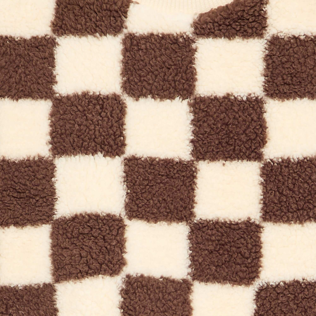 Sherpa-look sweatshirt BROWN