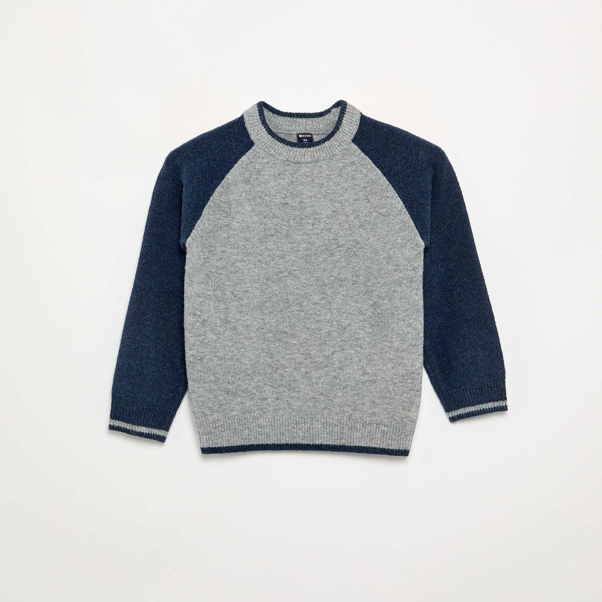 Sweater with contrasting sleeves GREY