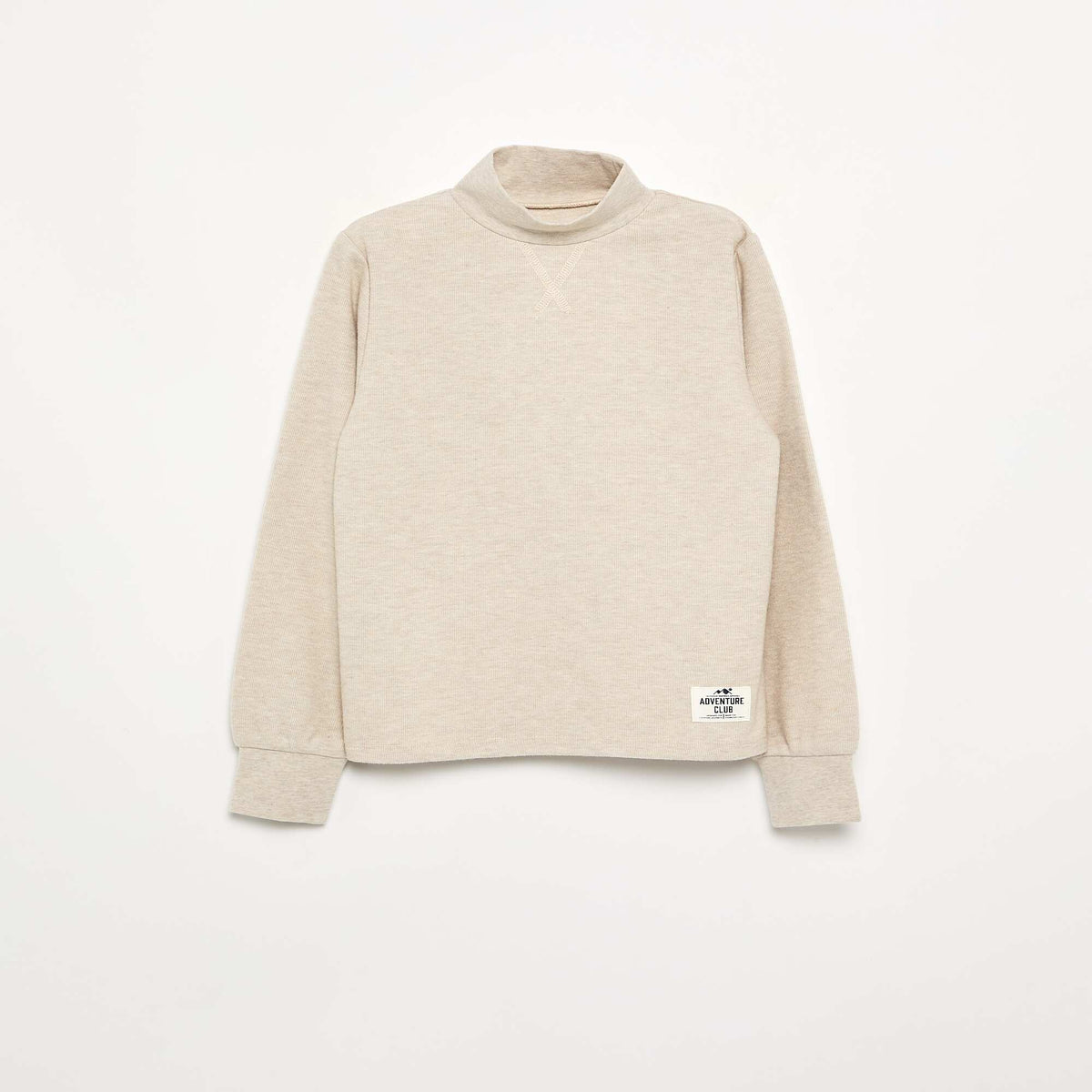 High-neck T-shirt ECRU