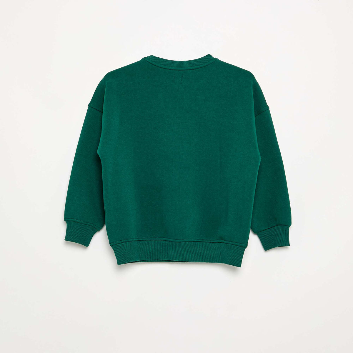Oversized sweatshirt with multiple patches DARK GREEN
