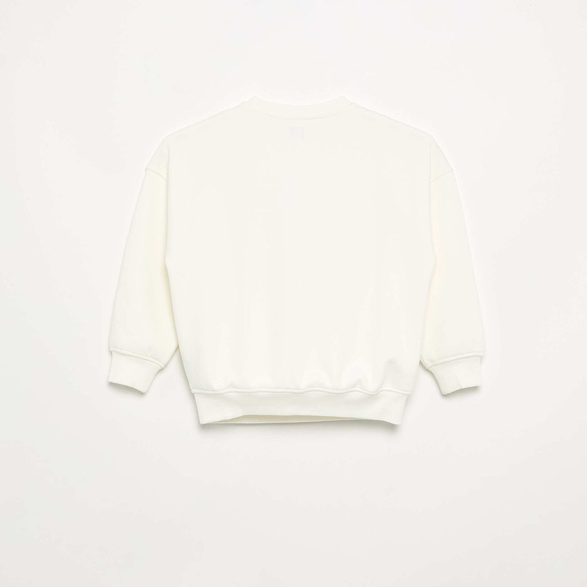 Oversized sweatshirt with multiple patches WHITE