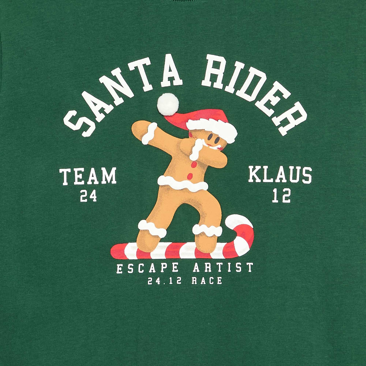 Long-sleeved \'Christmas\' T-shirt GREEN