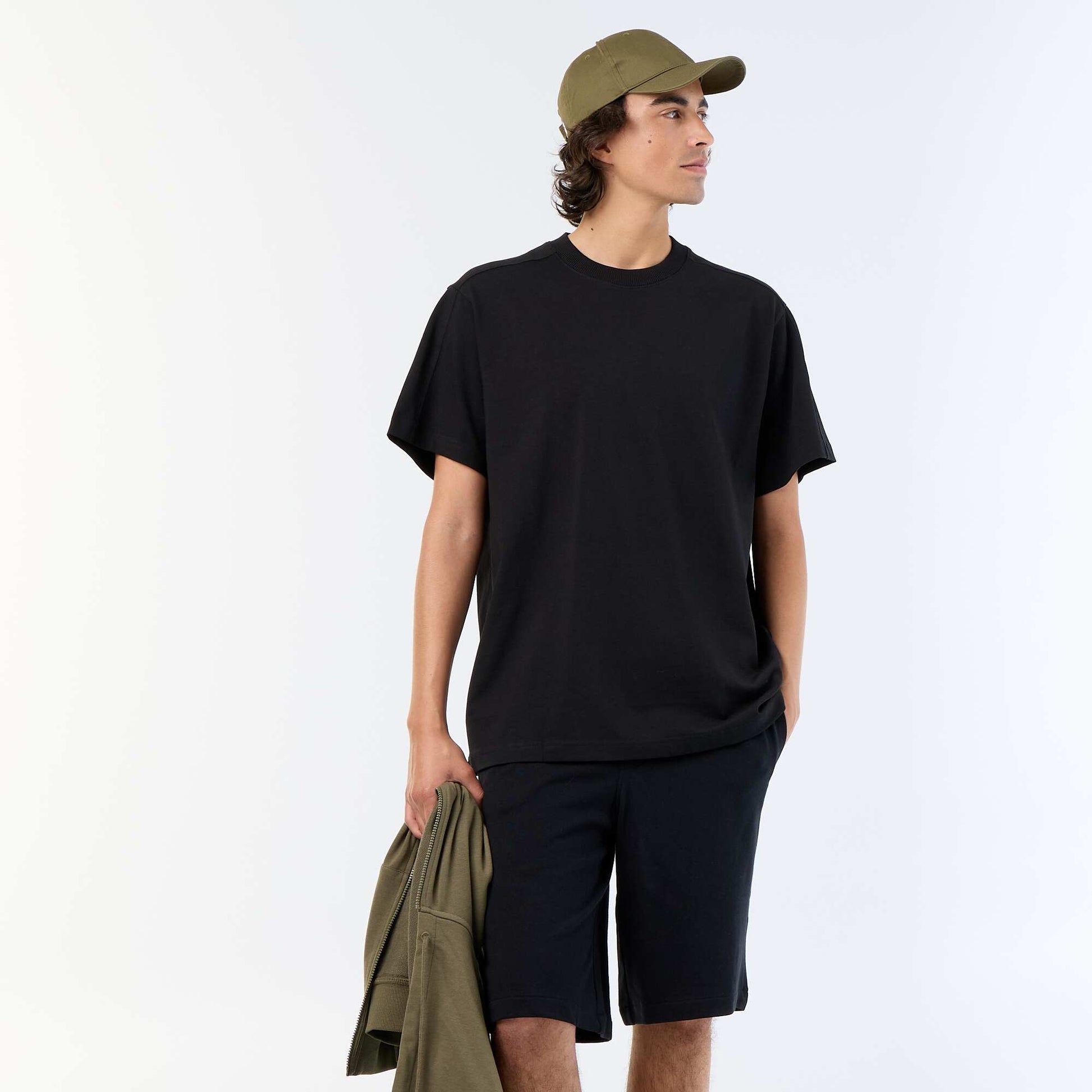 French Terry Bermuda Shorts BLACK
