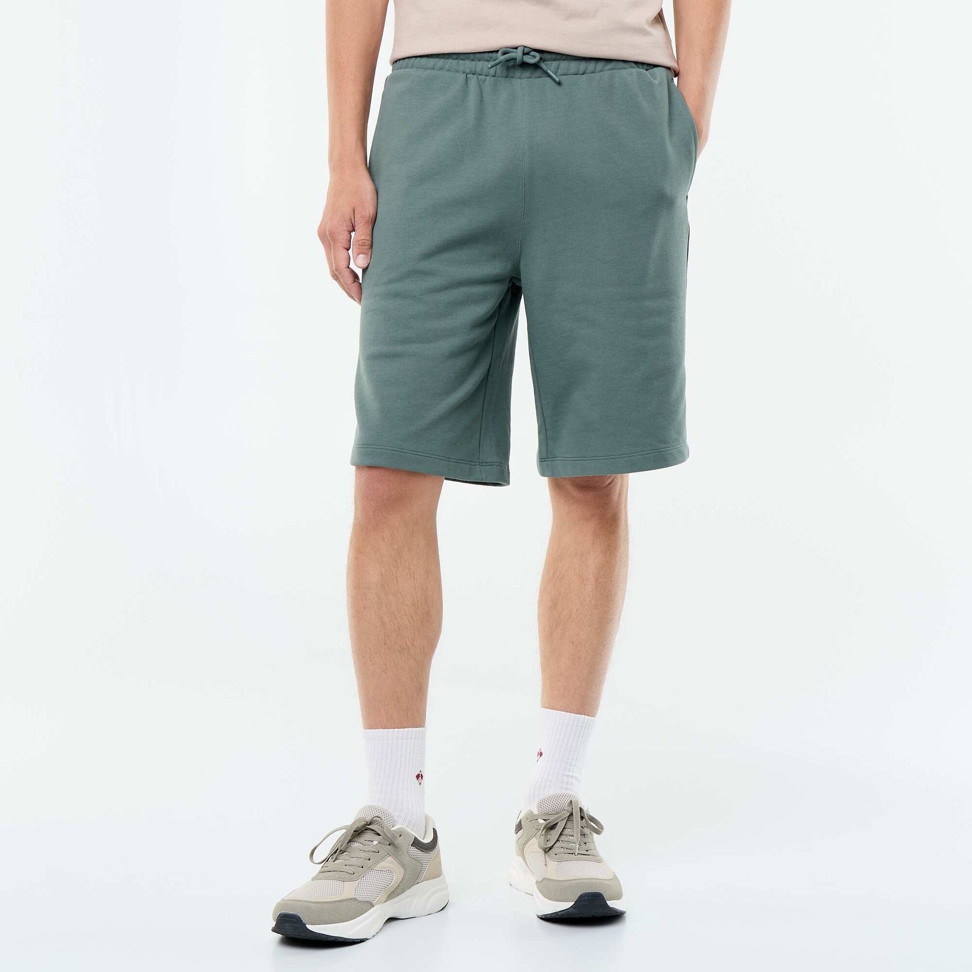 French Terry Bermuda Shorts GREEN