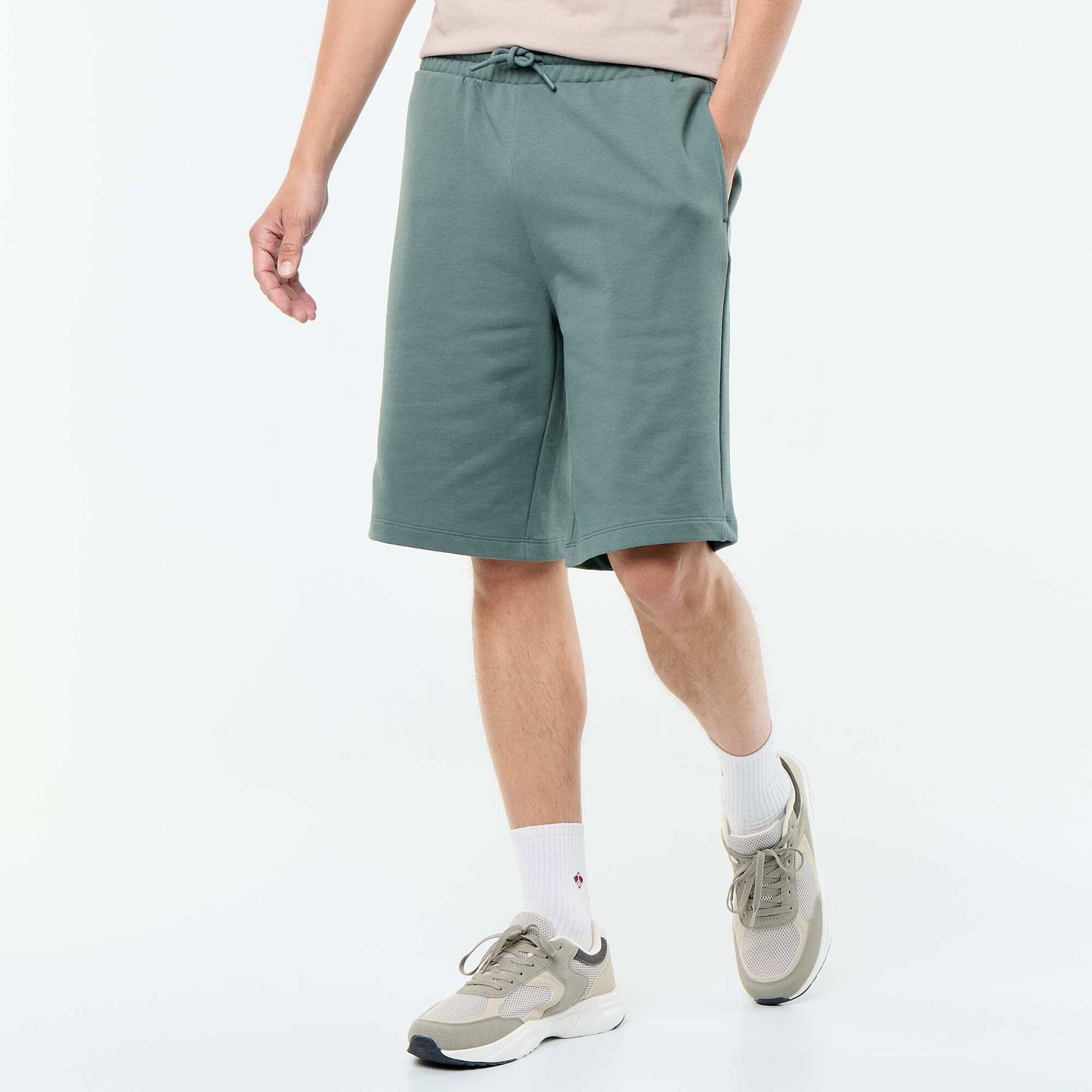 French Terry Bermuda Shorts GREEN