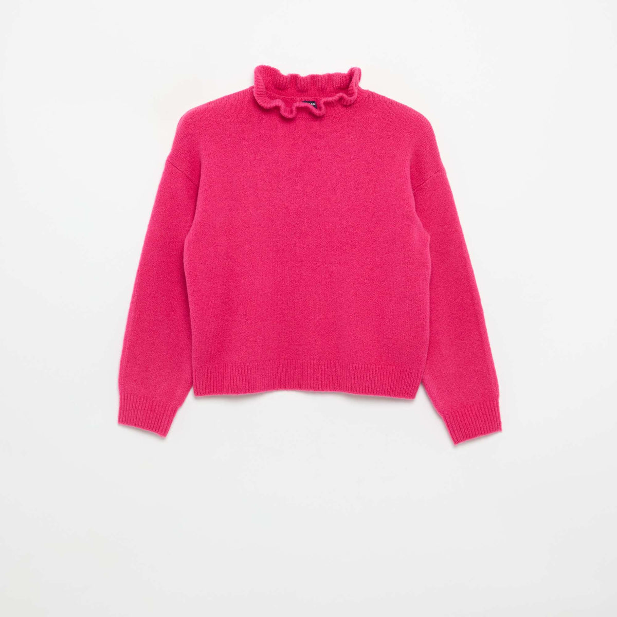 Wavy high-neck sweater PINK