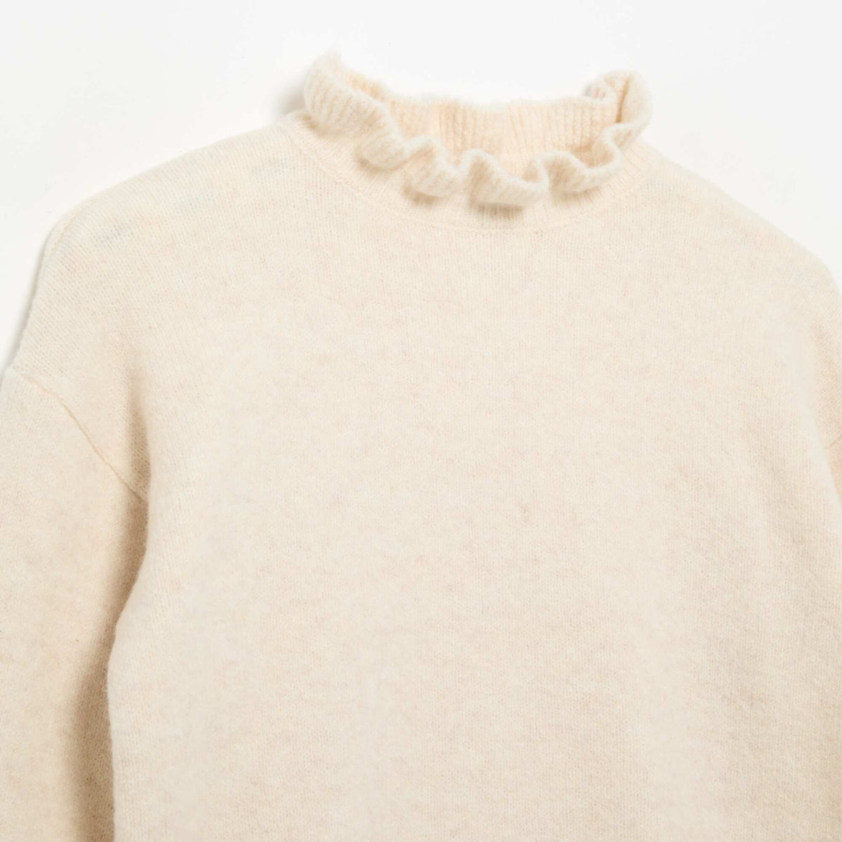 Wavy high-neck sweater ECRU