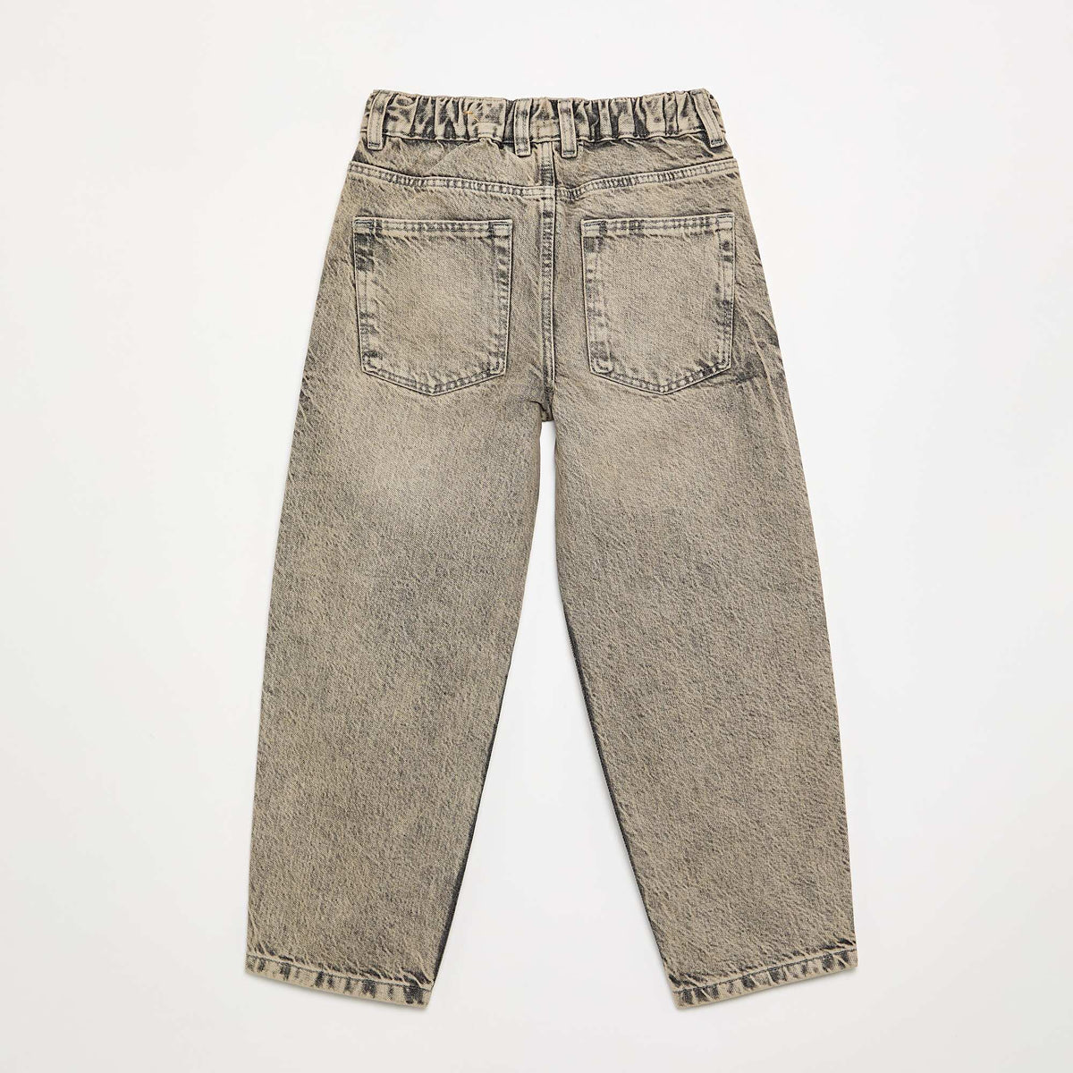 Wide-leg denim trousers GREY